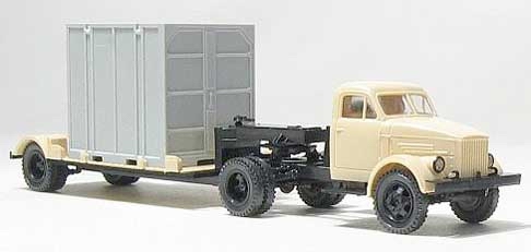 GAZ-51P tractor with 5T. container trailer cab beige/ cargo bask<br /><a href='images/pictures/MiniaturModelle/039222.jpg' target='_blank'>Full size image</a>